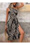 Women's One-Shoulder Side Gathered Slit Midi Single Jersey Dress - 4