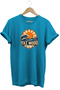 Summer Mode Coastal Club Unisex Sea Wave Printed Summer Themed Regular Fit Crew Neck T-Shirt