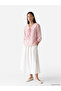 Özmarka New Season Pink Baby Collar Plaid Lace-Up Blouse - 2