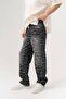 Wave Jacquard Jean Baggy Trousers - 3