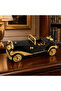 Product Title: Nostalgic Black Gold Decorative Classic Car Model 24X10 cm - 2