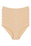 Lycra Camisole Women's Bikini Panties Skin Color 6 Pack - 2