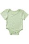 - Personalized Baby Organic Bamboo Spandex Bodysuit - Light Mint_0-3M - 3