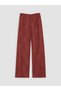 Lcw Everyday Burgundy Women's Lace Trousers with Elastic Waist - 5