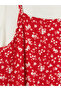 Lcw Kids Red Crew Neck Floral Patterned Girls Dress - 2