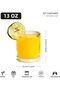 Ribbed Glass Cups Set, 13oz Vintage Drinking Glassware, Origami Style Cocktail Glasses (4PCS) - 4
