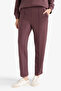 Regular Fit Elastic Waist Purple Women's Sweatpants E1954Ax/Pr512 - 4