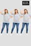 طقم تيشيرتات نسائية مقاس كبير 3XL-6XL برقبة دائرية مكون من 3 قطع SPR26BTSK510+3