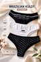Dominant, Women's Cotton 3-Piece Brazilian Panties and Lingerie, Cat Print Lingerie, Underwear Panties - 4