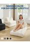 Comfortable 3-in-1 Folding Sofa Bed for Living Room - Single Armchair Bed with Cushion, Reclining Mattress, Back Support, Floor Lounge, Beige - 4