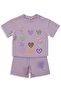 Heart Embroidered 6-18 Month Set - Lilac