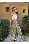 Valerie Chiffon Flared Lined Long Skirt Women's Linden Color - 3