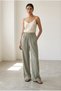 Women's Strawberry Fabric Wide-Leg High-Waist Elastic Pocket Comfortable Fit Pants - 4