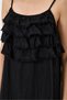 Black Italian 100% Linen Dress with Tassel Collar and Adjustable Straps, Size 38 - 44 - 7