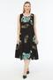 Fashion |   Plus Size Black Floral Print Summer Dress |   100% Viscose |   Flowing |   Daily Comfortable | - 4