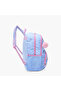Heart Print Backpack for Girls 8-13 Years with Pom-Pom Accent - 18 inches - 8