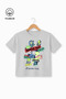 Geometric Text Printed Casual Short Sleeve Summer Boy's T-Shirt - 2