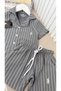 Men's Shirt and Shorts Striped Suit - 2