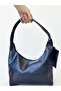 Textured Leather Look Hobo Bag and Wallet - Casual Women's Shoulder Bag