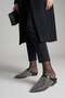 26Y467-5 Women's Stoned Evening Dress Flat Slippers Black