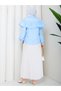 Women's Hijab Ruffled Flounce Detailed Long Sleeve Shirt Blouse - 8