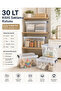 30 Lt Transparent Lockable Storage Box 5 Pieces Pp Plastic Organizer Suitable for Food Contact 53X35X22 cm - 7