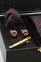 Black Men's Gift Box - Tie with Handkerchief, Cufflinks, Tie Clip Kmk247 - 2