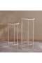 York 2 Pc Set Round Planter Stand 28x28x70cm, 23x23x60cm - Natural - 5