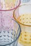 Set of 6 Colored Glass Soft Drink Glasses 250 ml |   Water Glass Soda Glass Lemonade Glass - 4