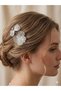 Silver Color Wire Flower and Crystal Detailed Bridal Hair Comb Set of 2 Bridal Tiara - 3