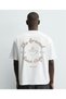 Oversize Men's T-Shirt Printed Wide Cut Thick Textured