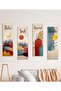 EETU 4 Pieces Flower Pictures Wall Decor,Wooden Frame Wall Decor Art Painting For Home Restaurant Cabinets,30x10cmx4 - 7