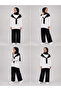 Women's Modal Fabric Stretchy Hijab Scarf Set with Top and Bottom Pieces - 2