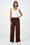 Women's Textured Stretch Knit Pants 1514 - Brown - 3