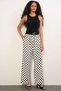 Women's Wide Leg Polka Dot Pants 1526 - White