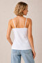 Women's Lace Collared & String Strap Tank Top - 95% Cotton Breathable Fabric - 2