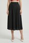 Women Pleated Midi Skirt, Black