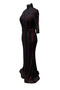 Linear Sequin Embroidered V-Neck Evening Dress - 3