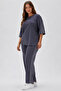 Oşho Modal Fabric Large Size Short Sleeve Double Ribbed Breathable Soft Bottom Top Set 2Xl-6Xl
