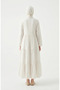 Şile Bezi Long Sleeve Layered Dress 7980-04 Cream - 4