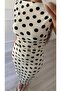 White Cap Sleeve Polka Dot Dress - 5
