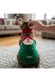 Striped Green Sweater with Santa Claus Motif for Cat and Dog - 2