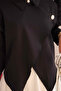 Black Shoulder Ruffle Shirt - 4