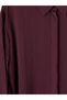 Lcw Modest Burgundy Women's Shirt Tunic with Belted Waist - 7