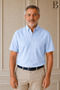 Relaxed Fit Classic Men's Dad Short Sleeve 100% Cotton Linen Shirt - 2