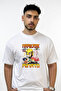 Minato Namikaze Design Printed Oversize White T-Shirt