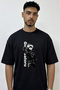 Gojo Satoru_84 Design Printed Oversize Black T-Shirt