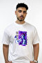 Akaza Design Printed Oversize White T-Shirt