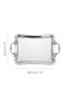 4-Piece Italian Tray with Handles - Large Promise Tray with Silver Handle Detail Coffee and Tea Serving Tray - 7