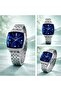 Elegant Women’s Blue Dial Watch Silver Strap Luxury Designer Watch